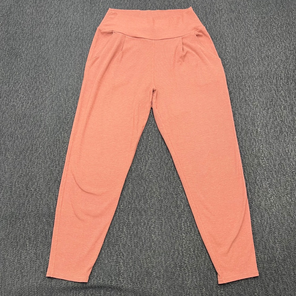 Vuori Women Lux At Ease Jogger Pant VW479 Terracotta Pink Ribbed DreamKnit XS